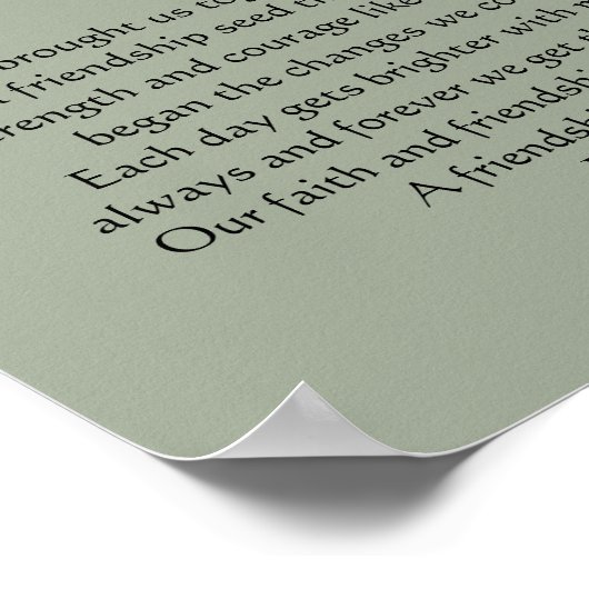 Christelijk vriendschapsgedicht poster (Hoek)