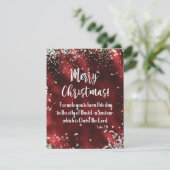 Christelijk vrolijk kerstfeest feestdagenkaart (Staand voorkant)