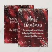 Christelijk vrolijk kerstfeest feestdagenkaart (Voorkant / Achterkant)