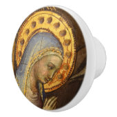 Christelijk Vrolijk Kerstmuseum Antiek Maria Keramische Knop (Rechts)