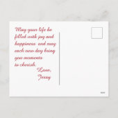 Christelijk Vrolijk Kerstrood aanpasbaar Feestdagenkaart (Achterkant)