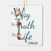 Christelijk vrouwelijk geloof Bijbel Verse Way Tru Keramisch Ornament (Links)