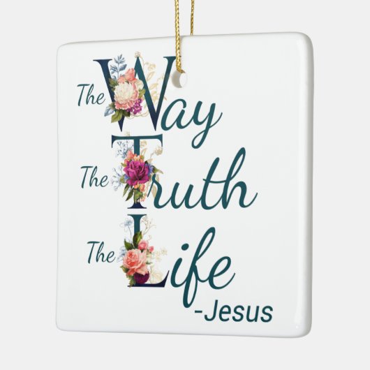 Christelijk vrouwelijk geloof Bijbel Verse Way Tru Keramisch Ornament (Links)