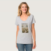 Christelijk vrouwen Romans 8:28 V-hals T-shirt (Voorkant volledig)