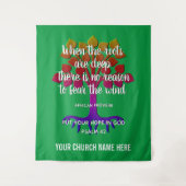 Christelijk WANNEER DE ROOTS DIEPE kerkhoeken zijn Wandkleed (Voorkant)