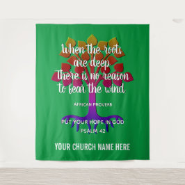 Christelijk WANNEER DE ROOTS DIEPE kerkhoeken zijn Wandkleed