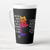 Christelijk WANNEER DE WEGEN DIEP Afrikaans spreek Latte Mok (Linkerhoek)