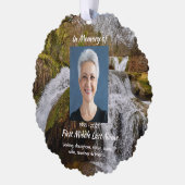 Christelijk Waterval Landschap Aandenken Ornament Kaart (Links)