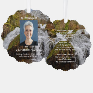 Christelijk Waterval Landschap Aandenken Ornament Kaart