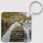 Christelijk Waterval Landschap Aandenken  Sleutelhanger (Achterkant)