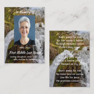 Christelijk Waterval Landschap Aandenken Visitekaartje