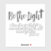 Christelijk Wees het Licht met KJV Schrift Sticker (Vel)