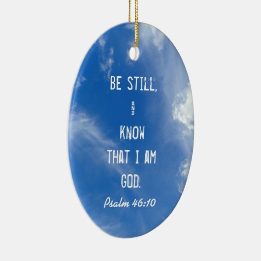 Christelijk wees stil en ken kerstversiering keramisch ornament (Rechts)