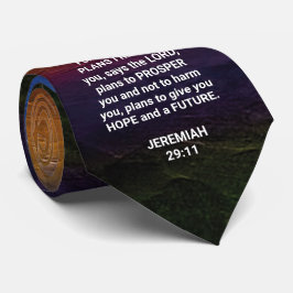 Christelijk WEET IK DE PLANNEN Jeremiah 29:11 Mono Stropdas