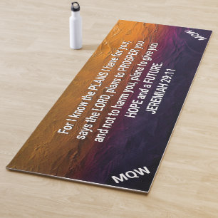 Christelijk WEET IK DE PLANNEN Jeremiah 29:11 Mono Yogamat
