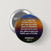 Christelijk WEET IK DE PLANNEN Jeremiah 29:11 Ronde Button 5,7 Cm (Voorkant /achterkant)