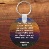 Christelijk WEET IK DE PLANNEN Jeremiah 29:11 Sleutelhanger (Voorkant)