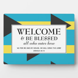 CHRISTELIJK Welkom BAHAMAS FLAG Fotoplaat