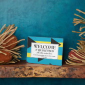 CHRISTELIJK Welkom BAHAMAS FLAG Fotoplaat (Zijkant)