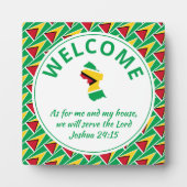 CHRISTELIJK Welkom van de vlag GUYANA Fotoplaat (Voorkant)