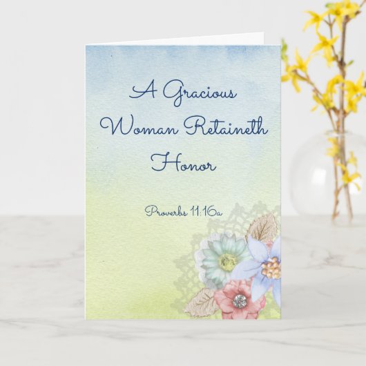 Christelijk Wenskaart voor moeder, vrouw, zus Kaart (Gele Bloem)