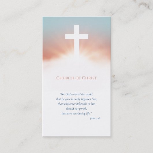 Christelijk Wit Kruis Visitekaartje (Voorkant)