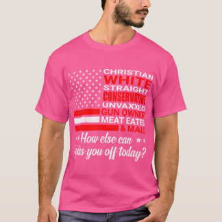Christelijk wit recht conservatief ongevaxxed Pist T-shirt