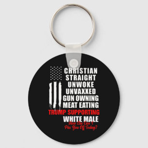 Christelijk wit recht ongewekt Amerika FL Sleutelhanger
