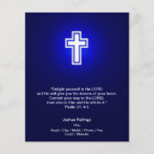 Christelijk Witte Kruis tegen blauwe achtergrond Flyer (Voorkant)