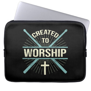 Christelijk Worship Band Creëer om drummer te aanb Laptop Sleeve