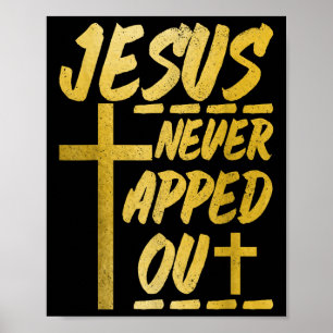 Christelijk worstelen Mma worstelaar Jezus Nooit T Poster