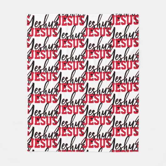 CHRISTELIJK YESHUA JESUS FLEECE DEKEN (Voorkant)