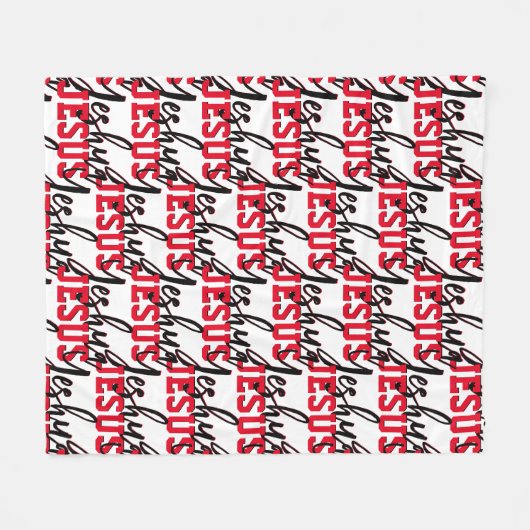 CHRISTELIJK YESHUA JESUS FLEECE DEKEN (Voorkant (Horizontaal))