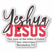 CHRISTELIJK YESHUA JESUS STICKER (Voorkant)