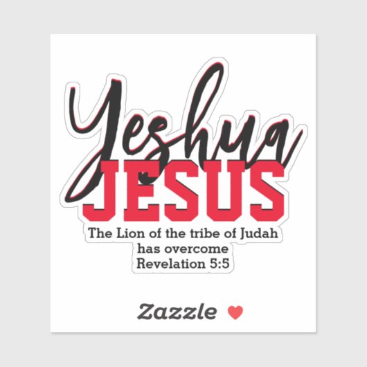 CHRISTELIJK YESHUA JESUS STICKER (Vel)