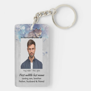 Christelijk zakformaat aandenken Wolf Sleutelhanger