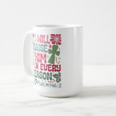 Christelijk zal ik hem elk kerstseizoen prijzen koffiemok (Voorkant links)