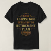 Christelijk zijn is niet makkelijk religieus t-shirt (Design voorkant)