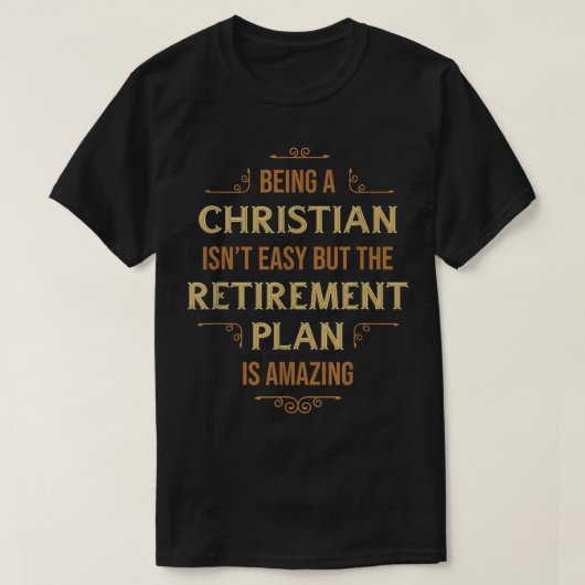 Christelijk zijn is niet makkelijk religieus t-shirt (Design voorkant)
