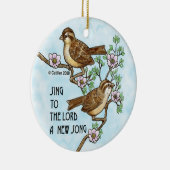 Christelijk zingen van een nieuw nummer keramisch ornament (Rechts)