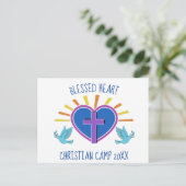 Christelijk zomerkamp aangepast religieuze retreat briefkaart (Staand voorkant)