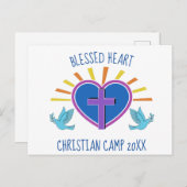Christelijk zomerkamp aangepast religieuze retreat briefkaart (Voorkant / Achterkant)