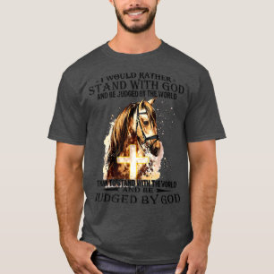 Christelijk zou ik liever met mijn God paard gaan T-shirt