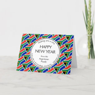 Christelijk ZUID-AFRIKA Gelukkig nieuwjaar Feestdagen Kaart