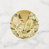 Christelijk Zwart Goud Custom 70th Birthday Confet Confetti (Kleine voorkant)