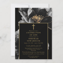 Christelijk zwart gouden bloem feest van het leven