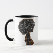 Christelijk Zwart Vrouw Natuurlijke Haar Psalm 91  Mok (Links)