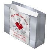 Christelijke 40e Jubileum-cadeautassen voor bruilo Groot Cadeauzakje (Voorkant Gekanteld)