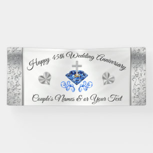 Christelijke 45e bruiloft Jubileum Decoraties Spandoek
