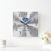 Christelijke 45th Wedding Jubileum Gifts Customize Vierkante Klok (Huis)